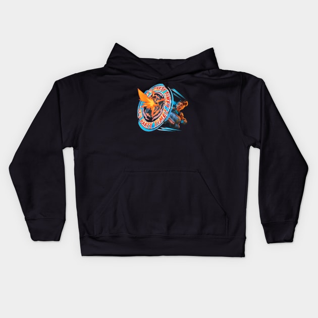 Rampart - It's Party Time! Kids Hoodie by Paul Draw